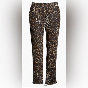 Pam & Gela Leopard Cropped Track pants size Medium